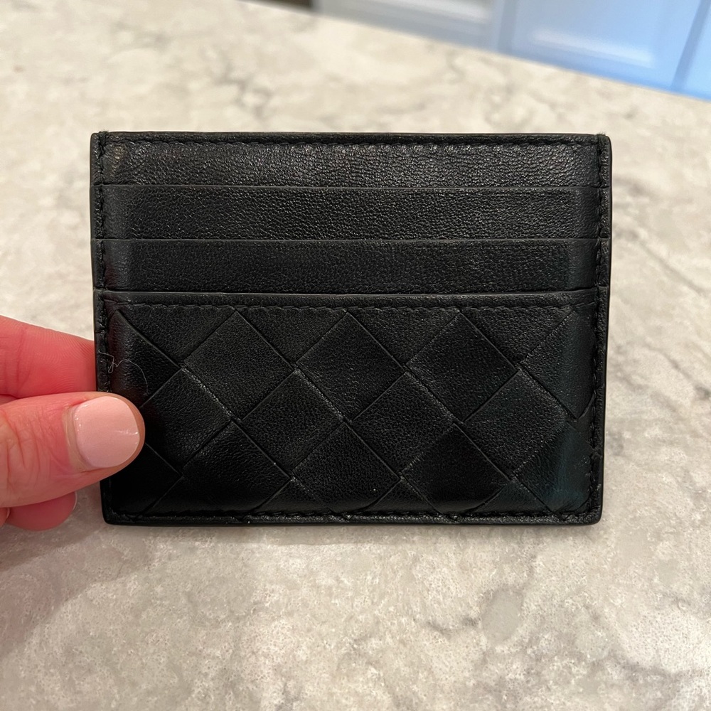 Bottega Veneta Black Card Case - Barely Used - 100% Authentic
